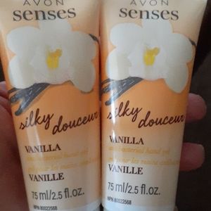 Avon senses silky douceur vanilla antibacterial